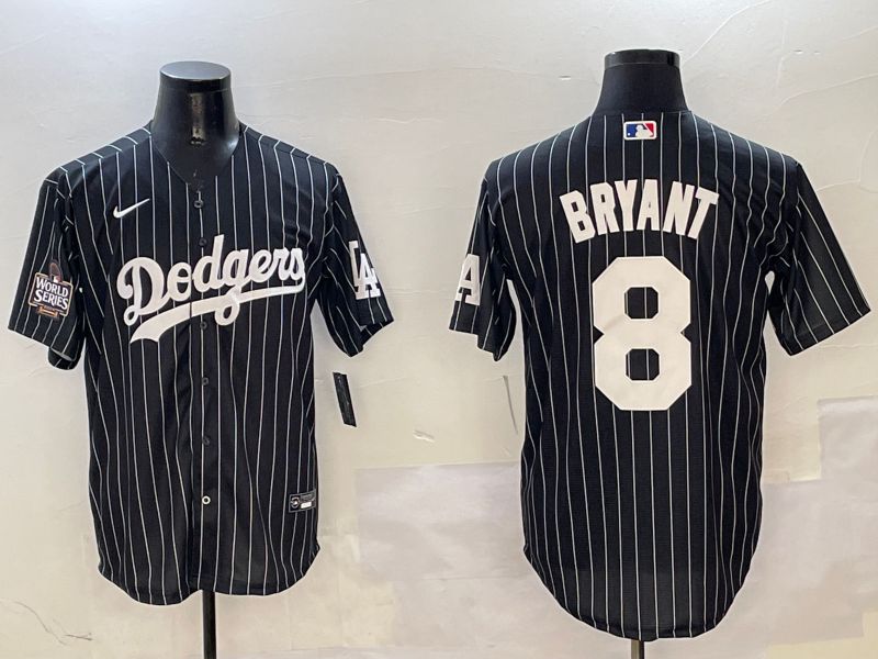 Men Los Angeles Dodgers #8 Bryant Black Stripe Jointly Name 2025 Nike MLB Jersey style 3->los angeles dodgers->MLB Jersey